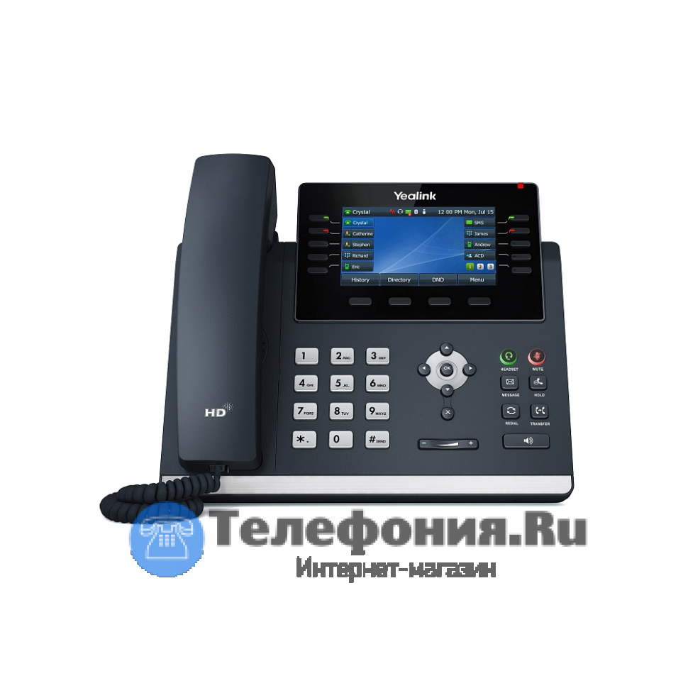 Yealink SIP-T46U SIP телефон купить за 21 772 руб.- IP-телефоны Yealink Южно-Сахалинск